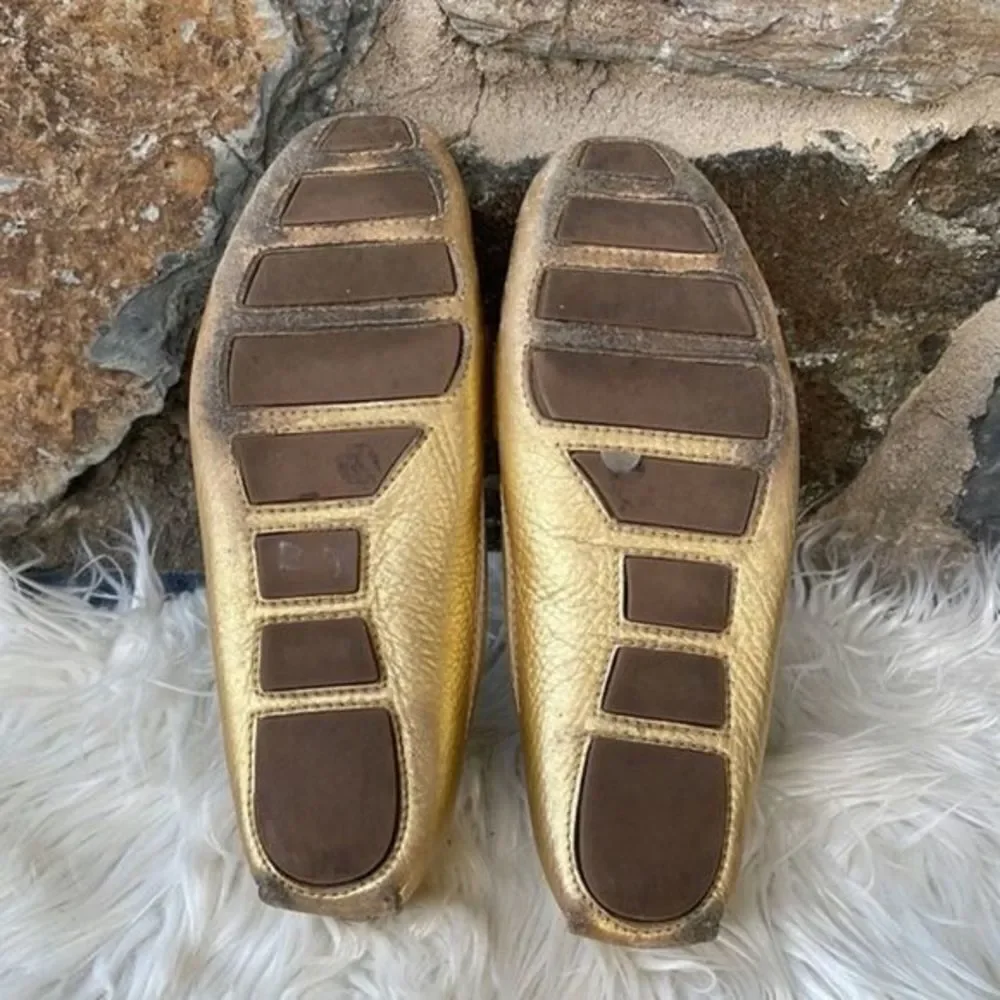 Tory Burch lawrence metallic tumbled leather shoe size 6.5